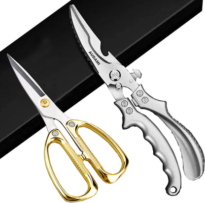 Skanto | Kitchen Shears Heavy Duty Kitchen Shears Set 2-Pack, Poultry Shears Heavy Duty Professional Quick