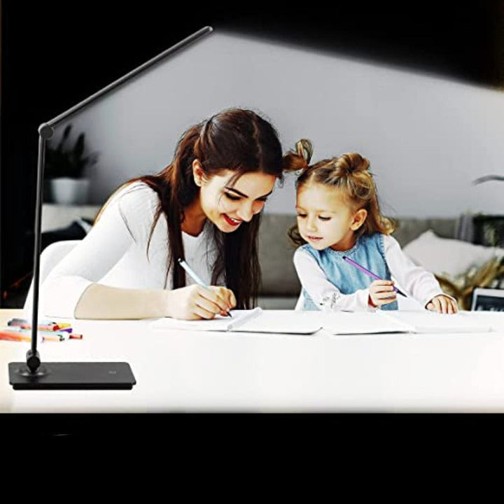 LED desk lamp, touch control desk lamp with 3 brightness levels, dimmable office lamp with adjustable arm, foldable table lamp for desk bedroom nightstand office | Kalsten