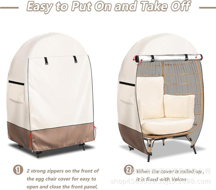 Kalsten | Waterproof Egg Chair Cover with Double Zipper – Solara