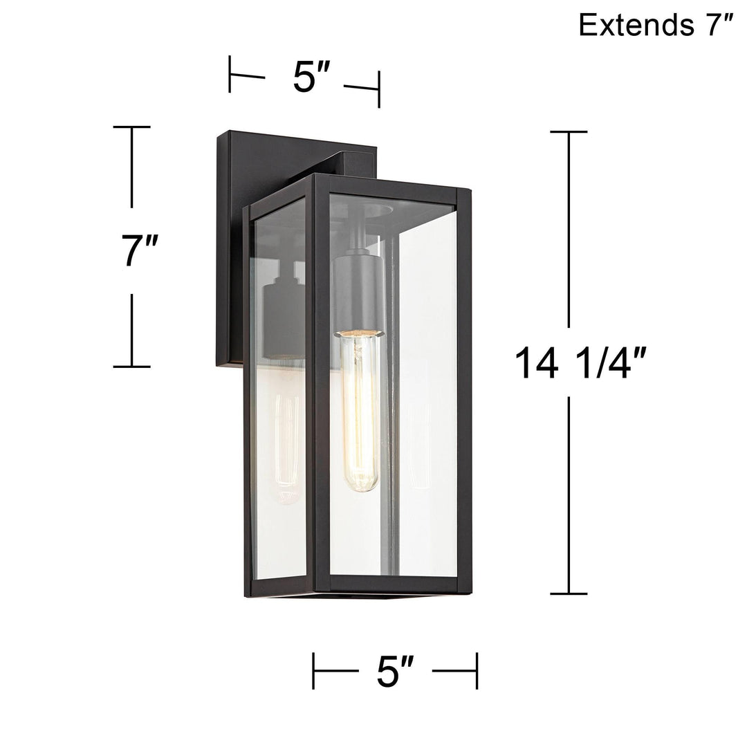 Modern Outdoor Wall Lamp – Black