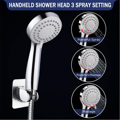 BowLift | Round Dual Shower Heads Traditional Style Wall Mounted Dual Shower