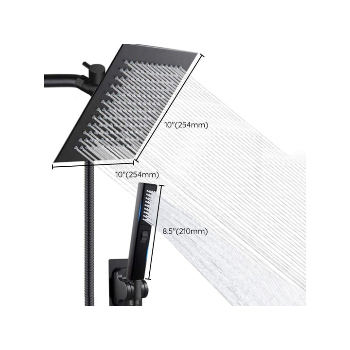 Kalsten | Traditional Square Dual Shower Heads Metal Wall Mounted Dual Shower Heads