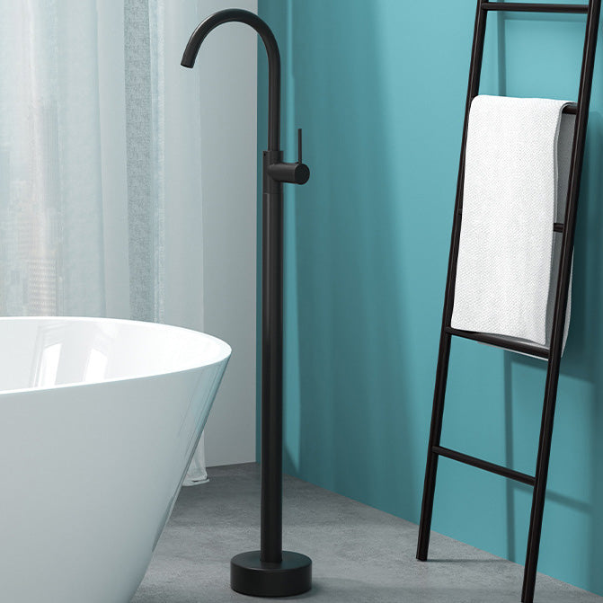 BowLift | Modern Freestanding Bathtub Faucet Copper Floor Mounted Freestanding Bathtub Faucet