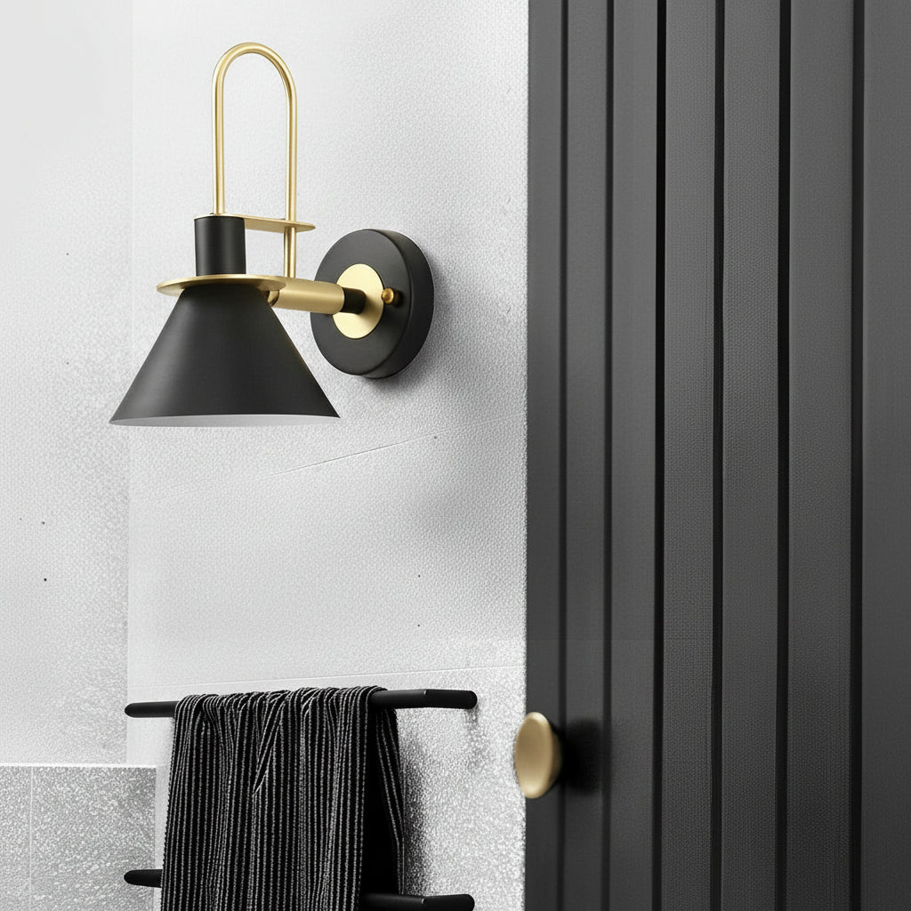 LED Wall Sconce Light – Modern Nordic Horn Iron Brass (37x20cm / 14.5x7.8in) | Kalsten