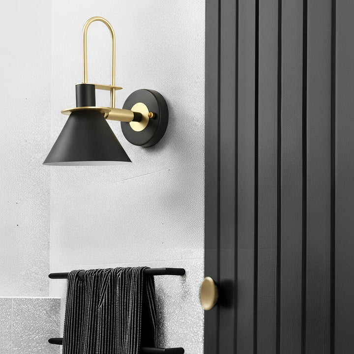 LED Wall Sconce Light – Modern Nordic Horn Iron Brass (37x20cm / 14.5x7.8in) | Kalsten