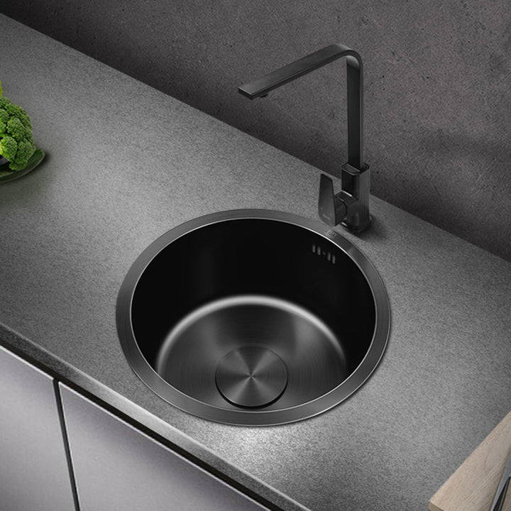Kalsten | Classic Round Sink Stainless Steel Built-in Sink Non-Slip Round Basin for the Kitchen