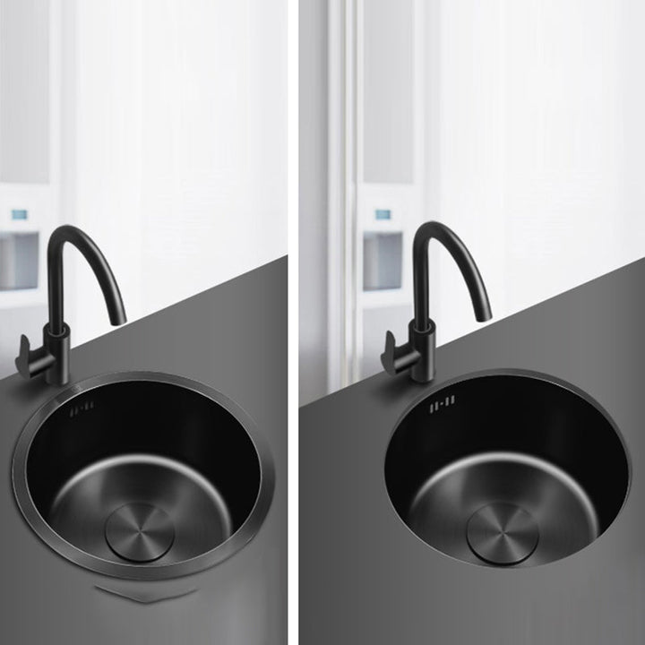 Kalsten | Classic Round Sink Stainless Steel Built-in Sink Non-Slip Round Basin for the Kitchen