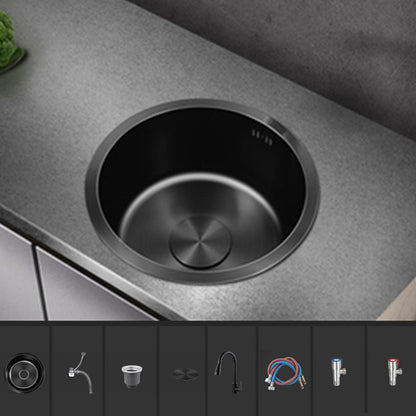 BowLift | Classic Round Sink Stainless Steel Built-in Sink Non-Slip Round Basin for the Kitchen