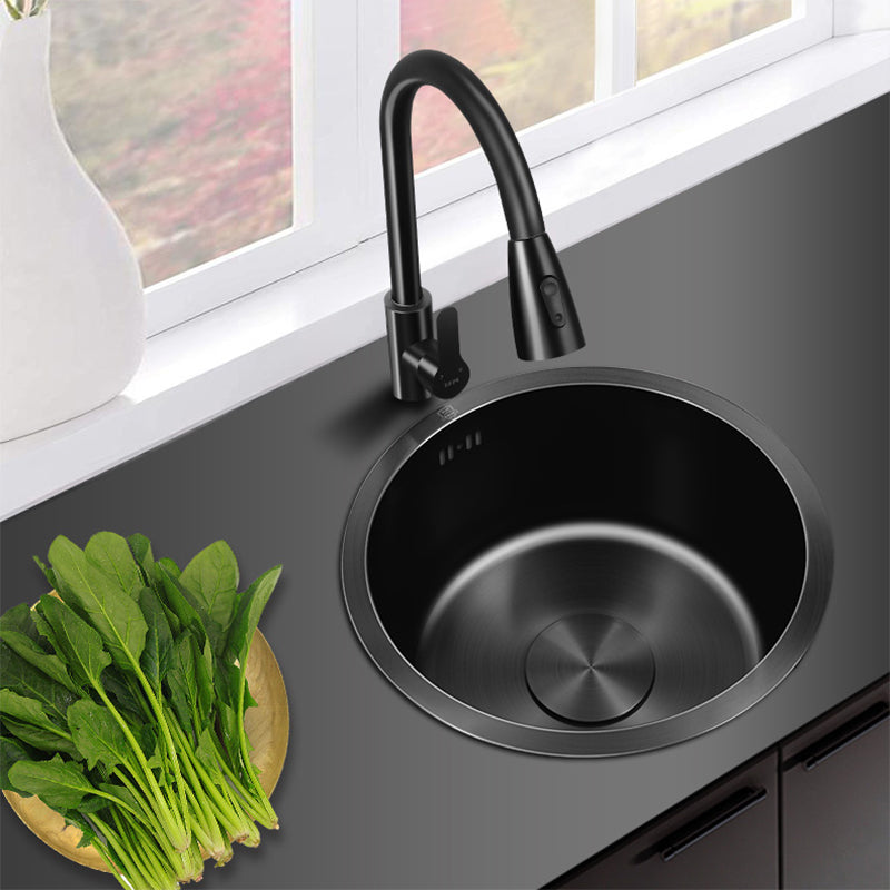 BowLift | Classic Round Sink Stainless Steel Built-in Sink Non-Slip Round Basin for the Kitchen