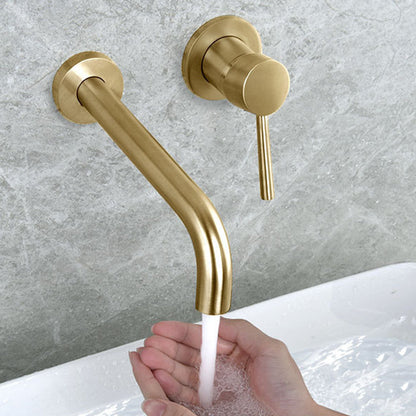 BowLift | Industrial bathroom faucet brass lever handles 2-hole faucets wall-mounted faucet
