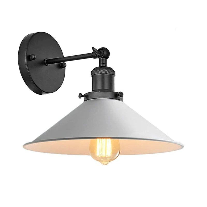White Industrial Vintage Wall Sconce Light | Kalsten