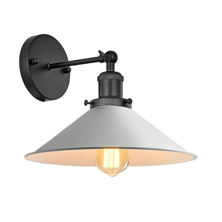 White Industrial Vintage Wall Sconce Light | Kalsten