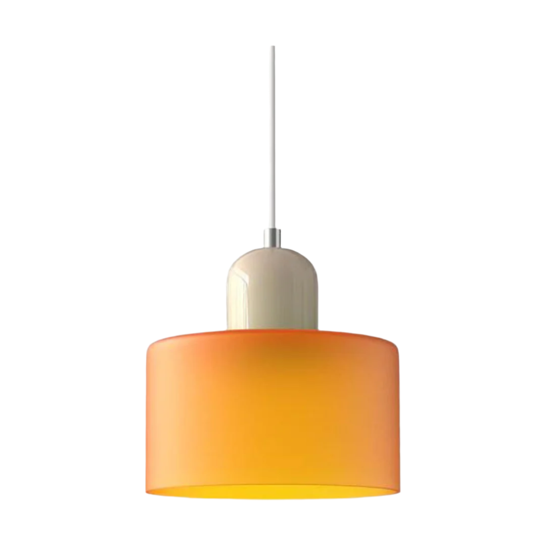 Glass pendant light – Elegant cylindrical pendant light for cozy living spaces | Kalsten