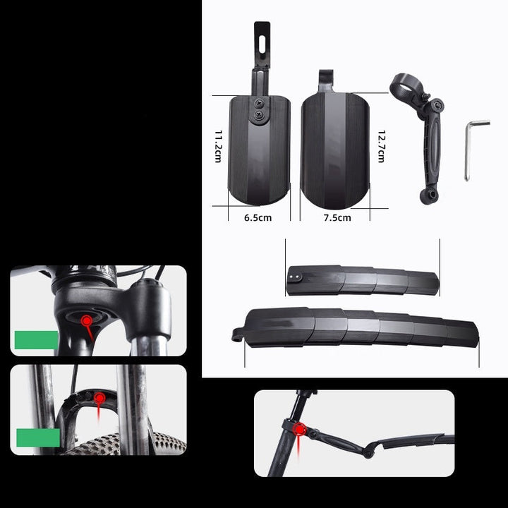 Bike mudguard set retractable adjustable | Kalsten