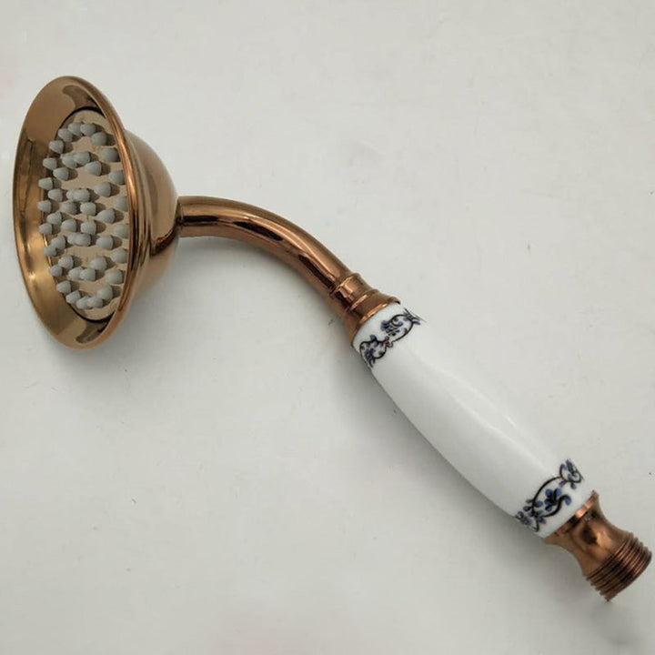 Kalsten | Traditional Handheld Shower Head with Hose Polished Brass Wall Mounted Shower Head