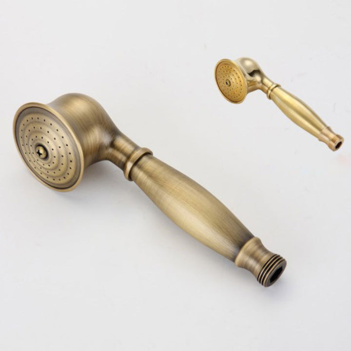 Kalsten | Traditional Handheld Shower Head with Hose Polished Brass Wall Mounted Shower Head