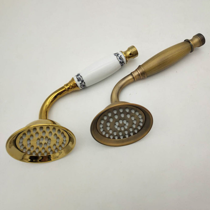 Kalsten | Traditional Handheld Shower Head with Hose Polished Brass Wall Mounted Shower Head