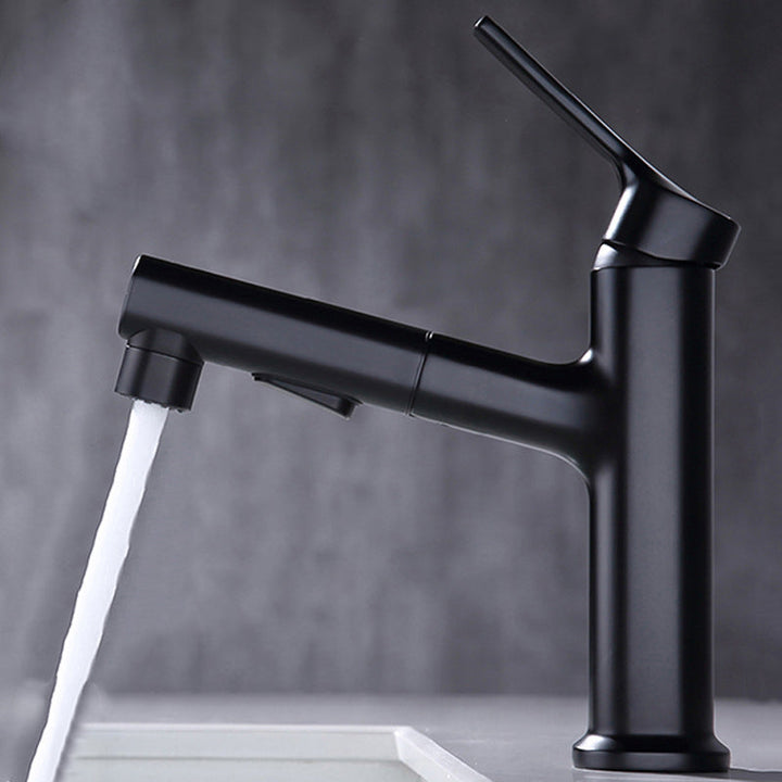 Kalsten | Round Vessel Sink Bathroom Faucet Simple Style Faucet with Brass Material