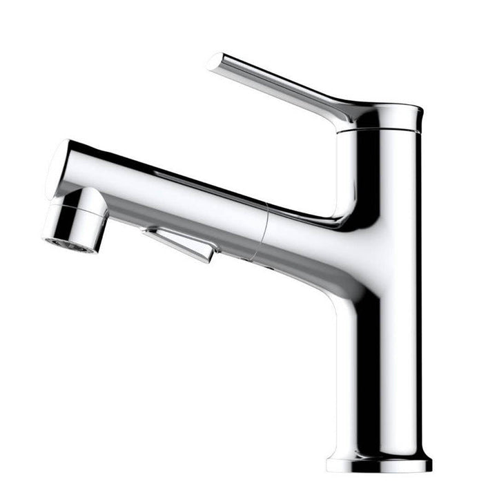 Kalsten | Round Vessel Sink Bathroom Faucet Simple Style Faucet with Brass Material