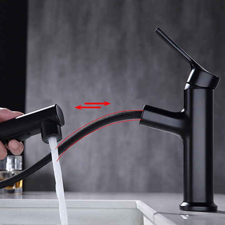 Kalsten | Round Vessel Sink Bathroom Faucet Simple Style Faucet with Brass Material