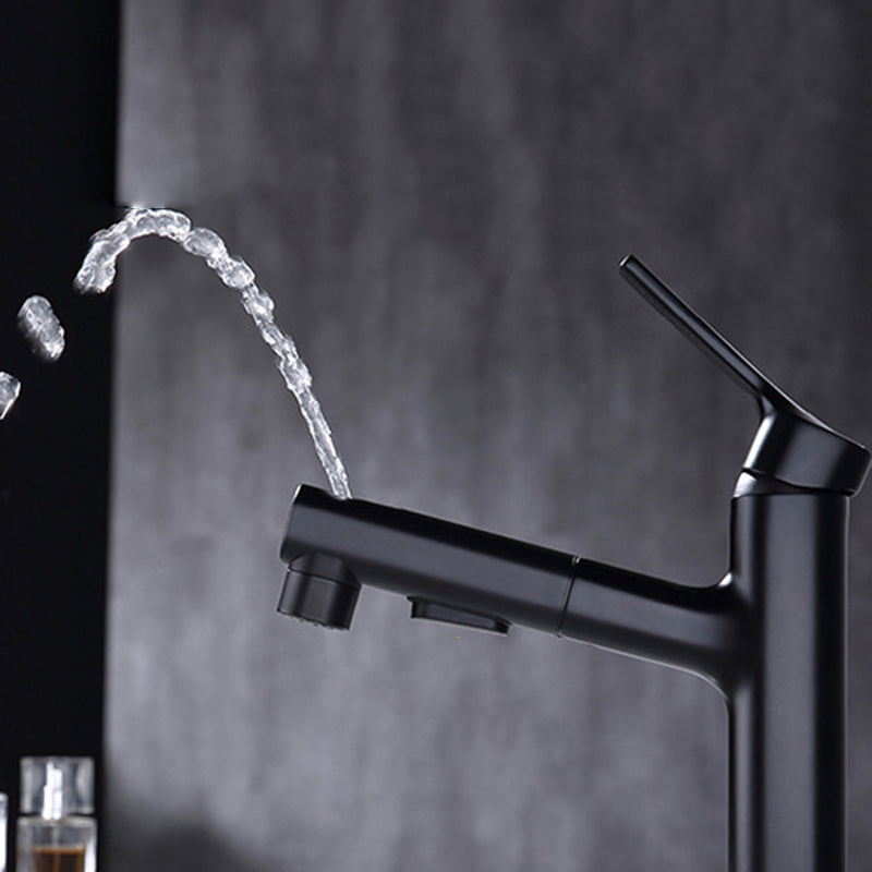 Kalsten | Round Vessel Sink Bathroom Faucet Simple Style Faucet with Brass Material