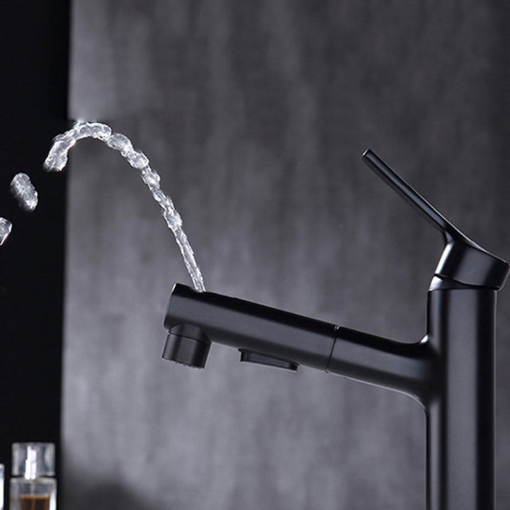 Kalsten | Round Vessel Sink Bathroom Faucet Simple Style Faucet with Brass Material