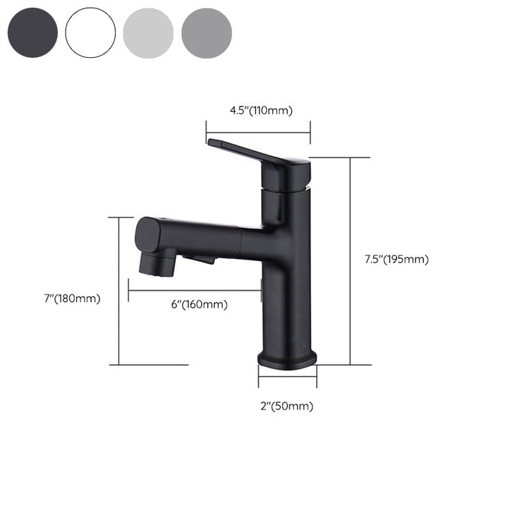 Kalsten | Round Vessel Sink Bathroom Faucet Simple Style Faucet with Brass Material