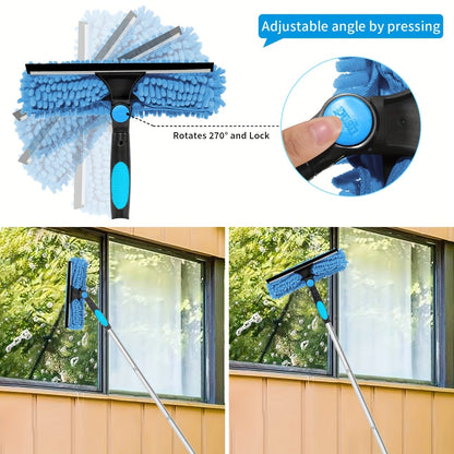 BowLift | Crystal Clear Window Cleaner – Professional 2-in-1 Telescopic Window and Glass Cleaning System