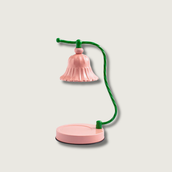 BloomAura – Charming Pink Glass Table Lamp | Kalsten