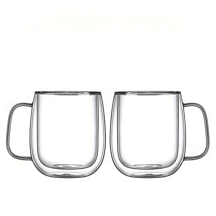 ThermoSip Double-Walled Glass Mug (Heat-Resistant)