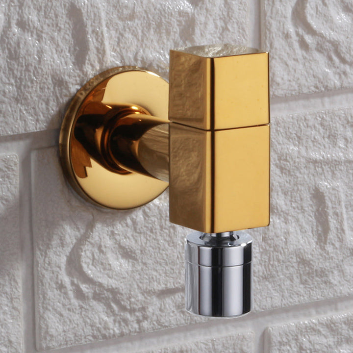 Kalsten | Contemporary Wall-Mounted Bathroom Faucet Knob Handle Solid Brass Round Faucet