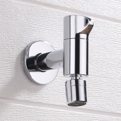 Modern, round, solid brass wall-mounted bathroom faucet knob handle