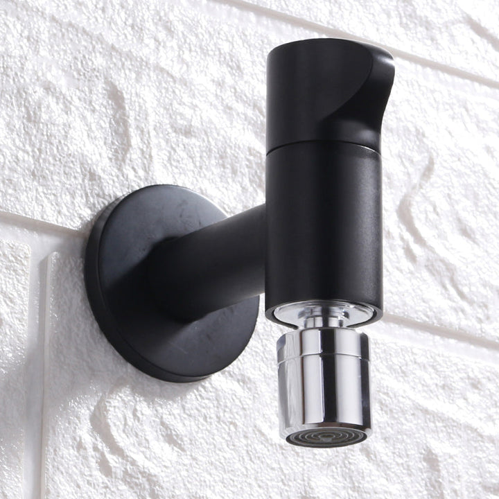 Kalsten | Contemporary Wall-Mounted Bathroom Faucet Knob Handle Solid Brass Round Faucet