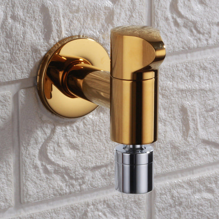 Kalsten | Contemporary Wall-Mounted Bathroom Faucet Knob Handle Solid Brass Round Faucet