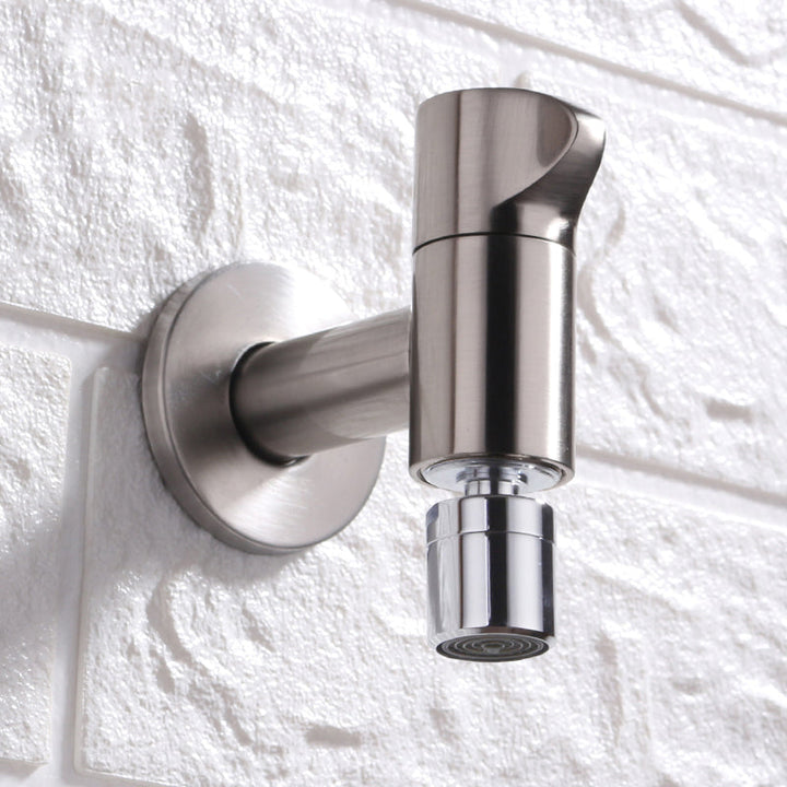 Kalsten | Contemporary Wall-Mounted Bathroom Faucet Knob Handle Solid Brass Round Faucet