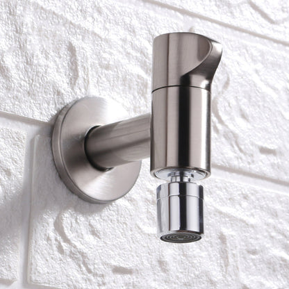 Modern, round, solid brass wall-mounted bathroom faucet knob handle