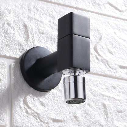 Modern, round, solid brass wall-mounted bathroom faucet knob handle