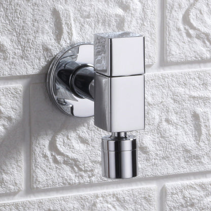 Modern, round, solid brass wall-mounted bathroom faucet knob handle