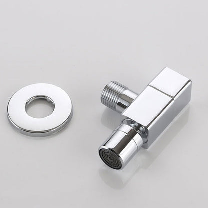 Modern, round, solid brass wall-mounted bathroom faucet knob handle