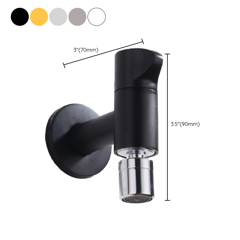 Kalsten | Contemporary Wall-Mounted Bathroom Faucet Knob Handle Solid Brass Round Faucet