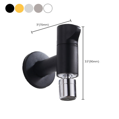 Modern, round, solid brass wall-mounted bathroom faucet knob handle