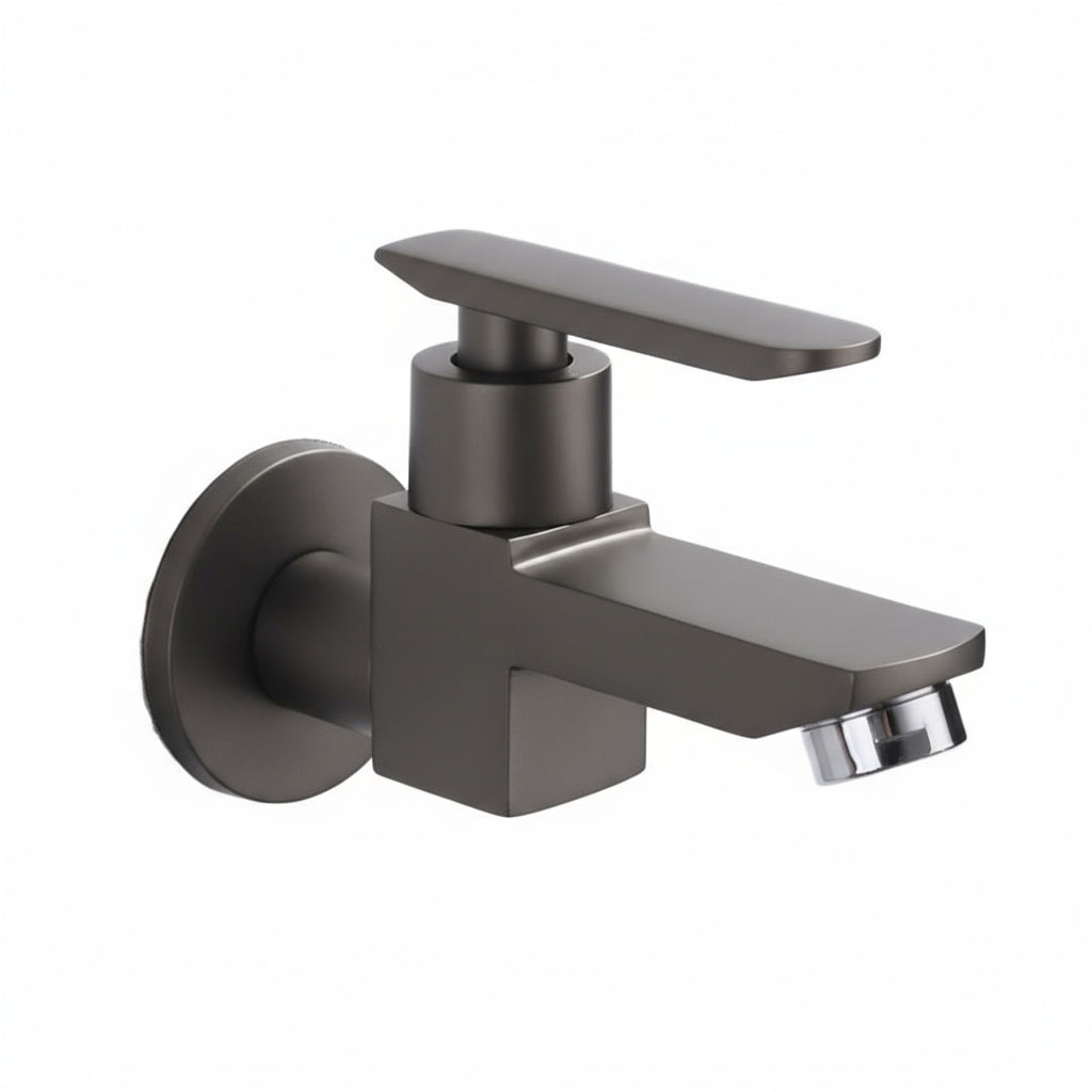 Kalsten | Contemporary Wall-Mounted Bathroom Faucet Lever Handles Solid Brass Faucet
