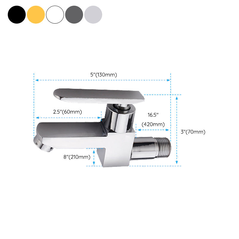 Kalsten | Contemporary Wall-Mounted Bathroom Faucet Lever Handles Solid Brass Faucet