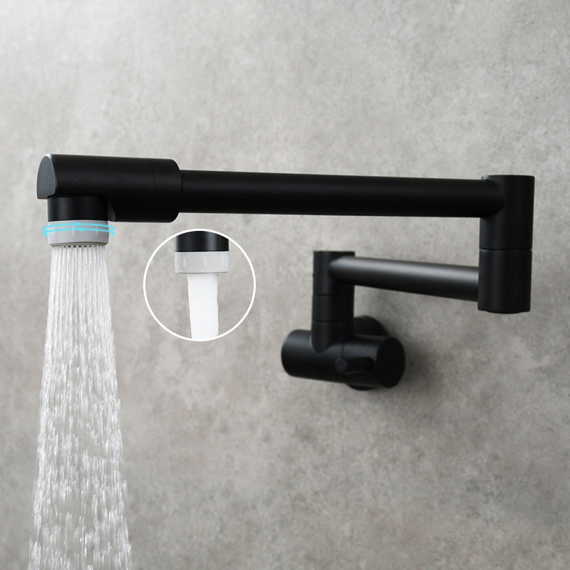 Kalsten | Modern Pull-down Faucet Single Handle Wall Mounted Pot Filler Low Profile 1-Hole Filler