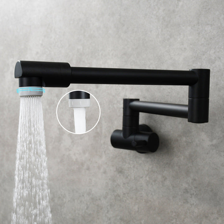 Kalsten | Modern Pull-down Faucet Single Handle Wall Mounted Pot Filler Low Profile 1-Hole Filler