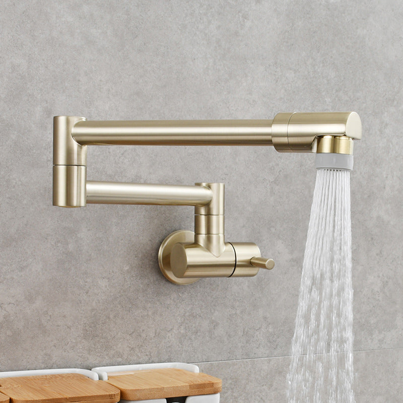 Kalsten | Modern Pull-down Faucet Single Handle Wall Mounted Pot Filler Low Profile 1-Hole Filler