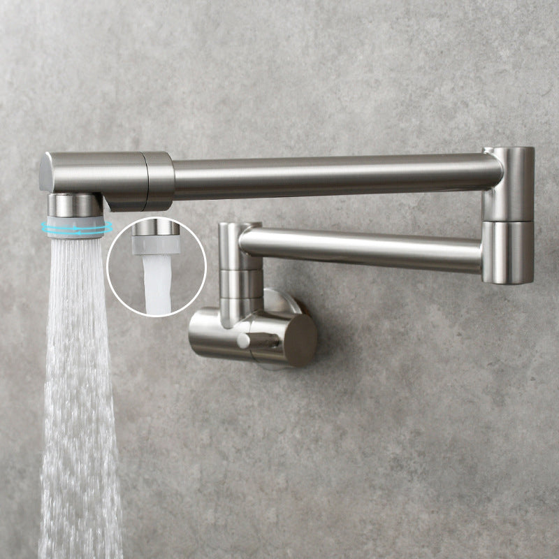 Kalsten | Modern Pull-down Faucet Single Handle Wall Mounted Pot Filler Low Profile 1-Hole Filler