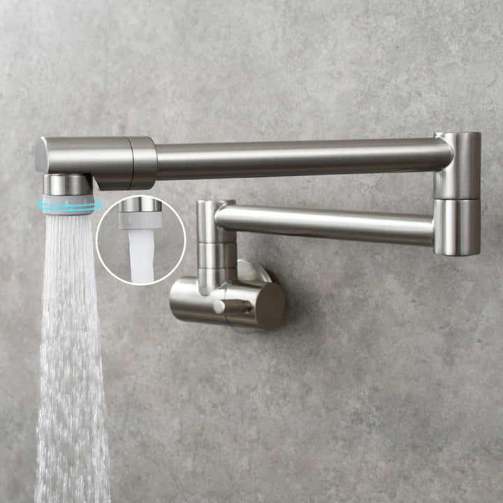 Kalsten | Modern Pull-down Faucet Single Handle Wall Mounted Pot Filler Low Profile 1-Hole Filler