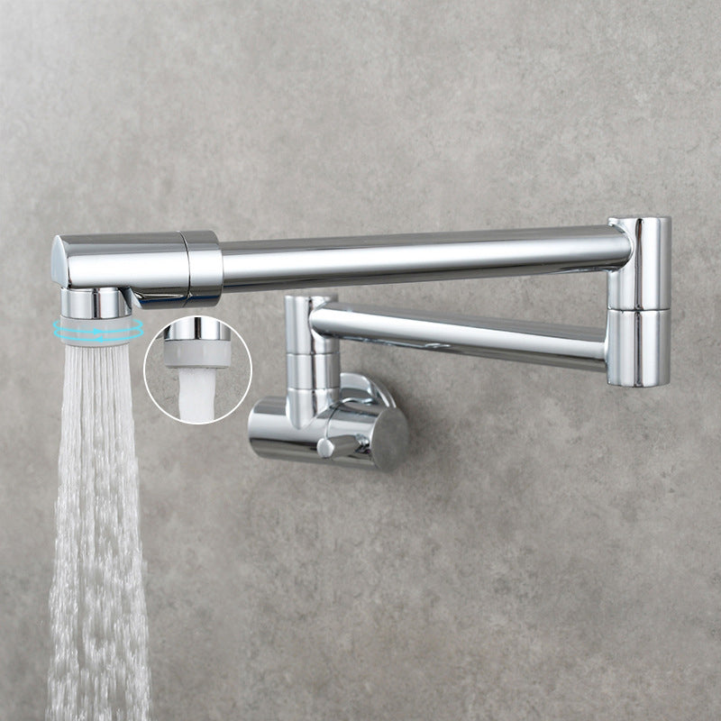 Kalsten | Modern Pull-down Faucet Single Handle Wall Mounted Pot Filler Low Profile 1-Hole Filler