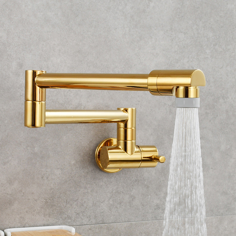 Kalsten | Modern Pull-down Faucet Single Handle Wall Mounted Pot Filler Low Profile 1-Hole Filler